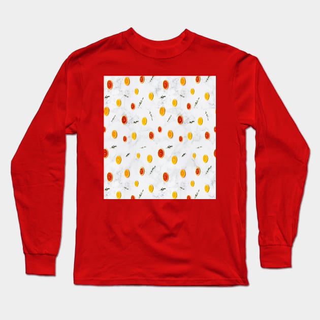 Citrus Fruits Long Sleeve T-Shirt by BlackRose Store